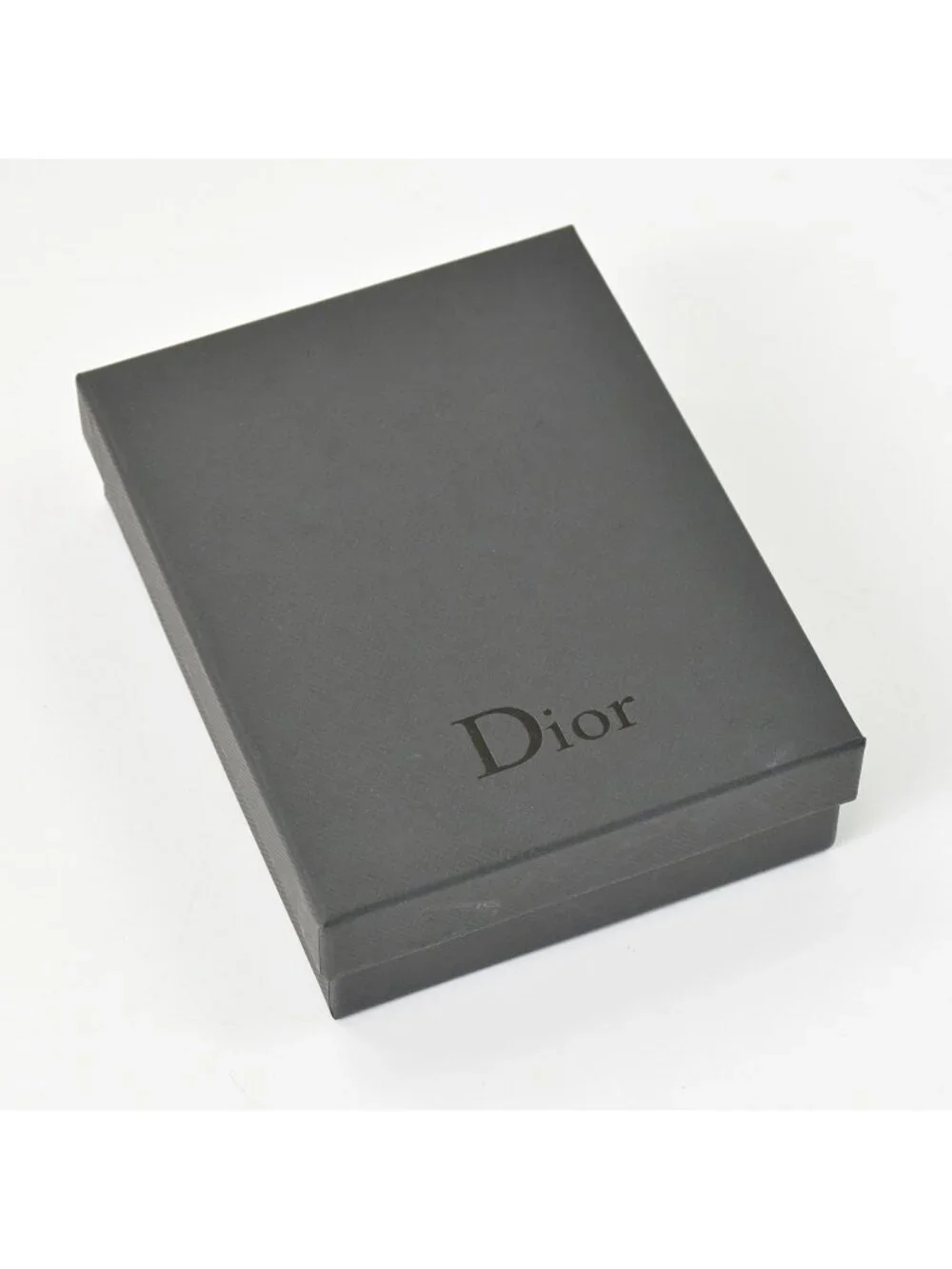 Dior Air Card Case Logo Strap Leather Navy Silver